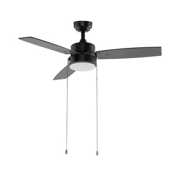 Blair 42" 1-Light Modern Minimalist 3-Speed Iron Height Adjustable Integrated LED Ceiling Fan with Pull Chains - JONATHAN Y